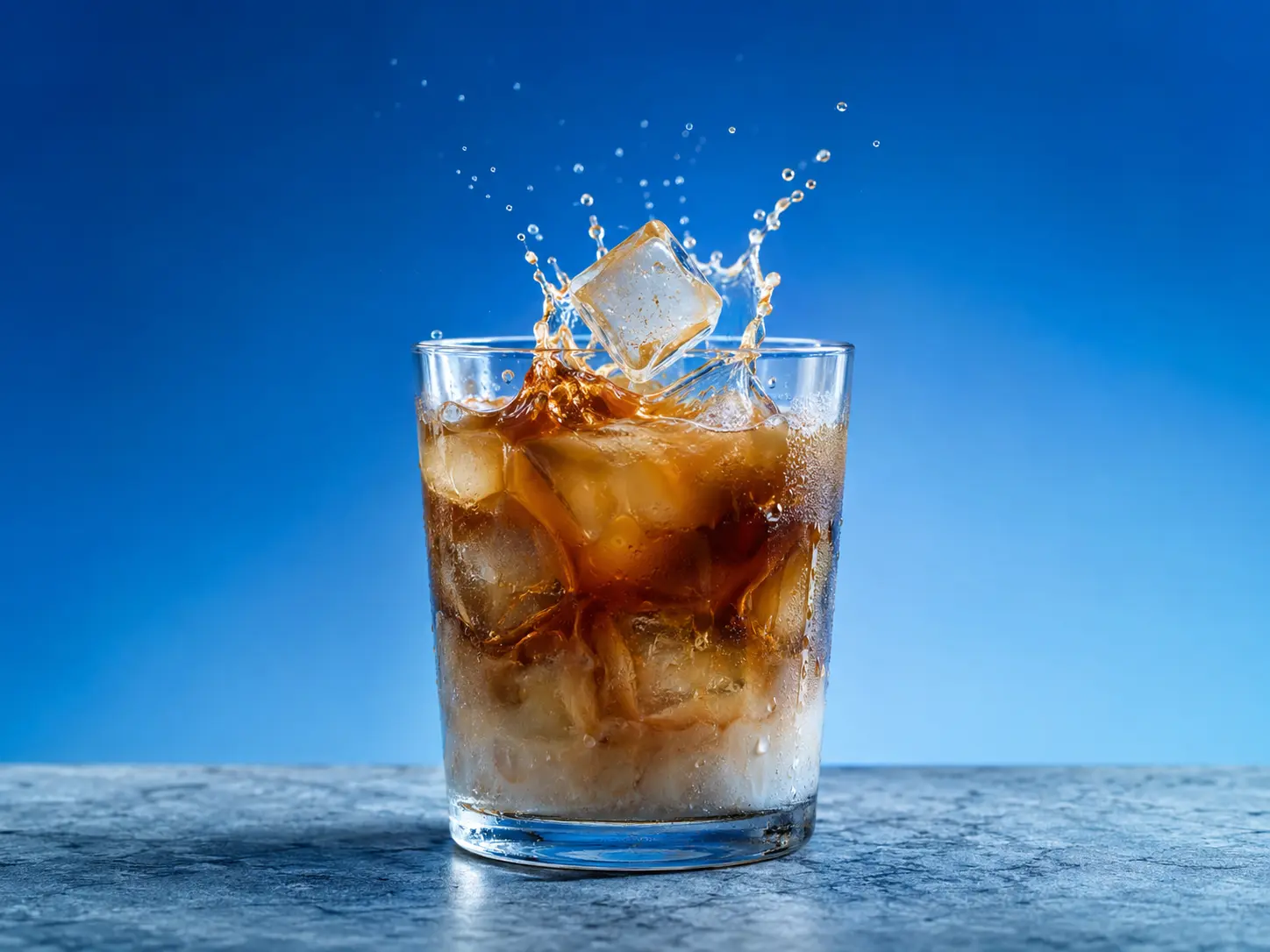 Buzlu kahvenin splash anı